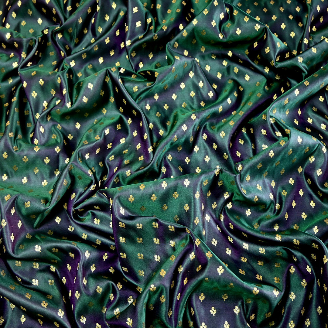 Satin Zari Buti Brocade Fabric