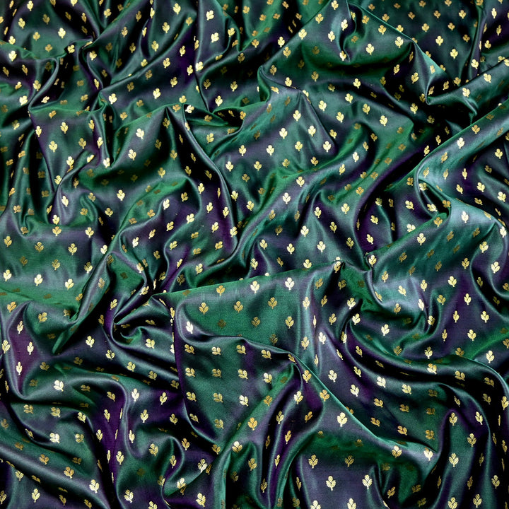 Satin Zari Buti Brocade Fabric