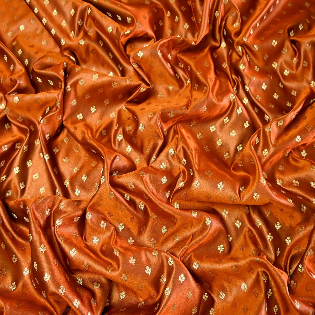 Satin Zari Buti Brocade Fabric
