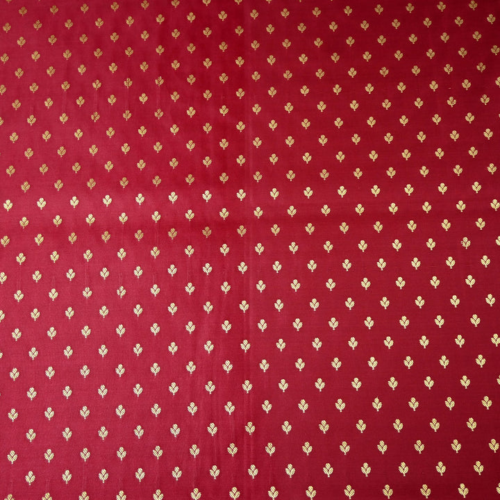 Satin Zari Buti Brocade Fabric