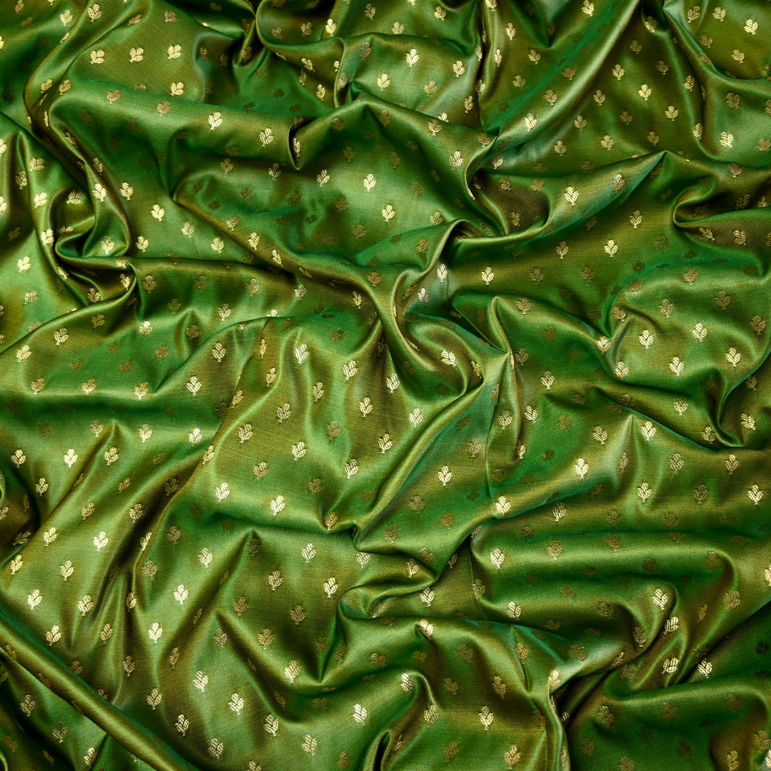 Satin Zari Buti Brocade Fabric
