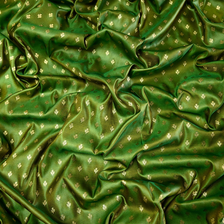 Satin Zari Buti Brocade Fabric