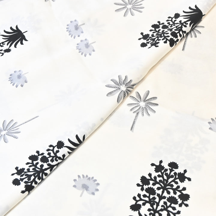 Elegant Modal Satin Digital Print Fabric 5 – Soft Luxury Designer Fabric - 001416-S11