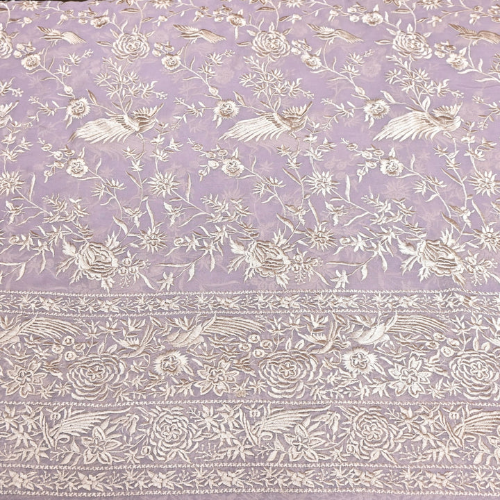 Viscose Georgette Parsi Embroidery Fabric – Elegant Designer Ethnic Fabric 00R114-6