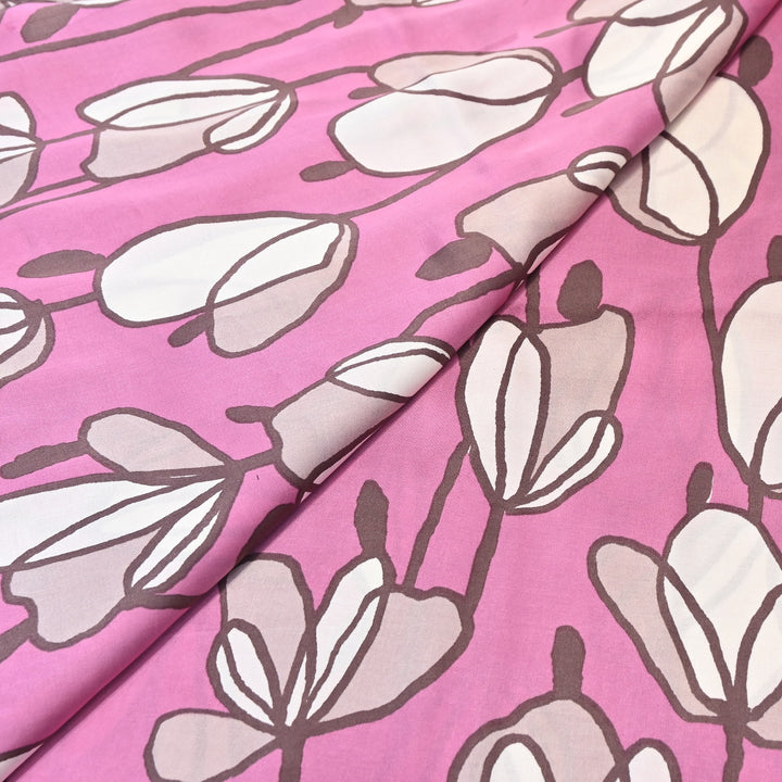 Elegant Modal Satin Digital Print Fabric 5 – Soft Luxury Designer Fabric - 001416-S3
