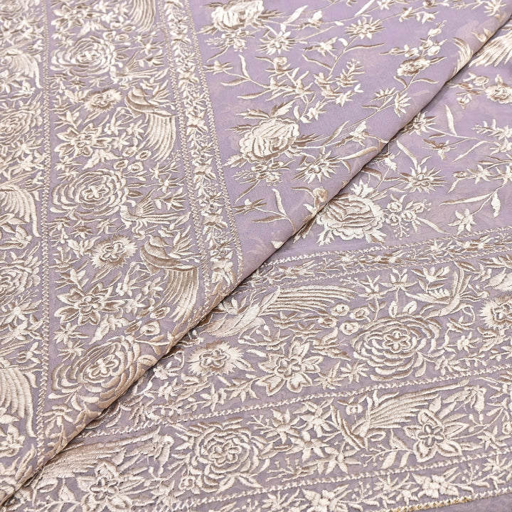 Viscose Georgette Parsi Embroidery Fabric – Elegant Designer Ethnic Fabric 00R114-6