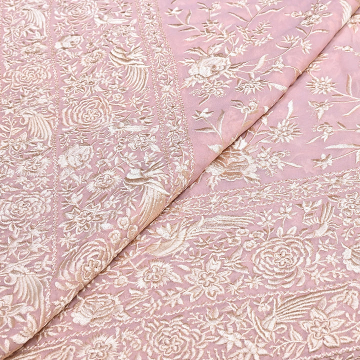 Viscose Georgette Parsi Embroidery Fabric – Elegant Designer Ethnic Fabric 00R114-9