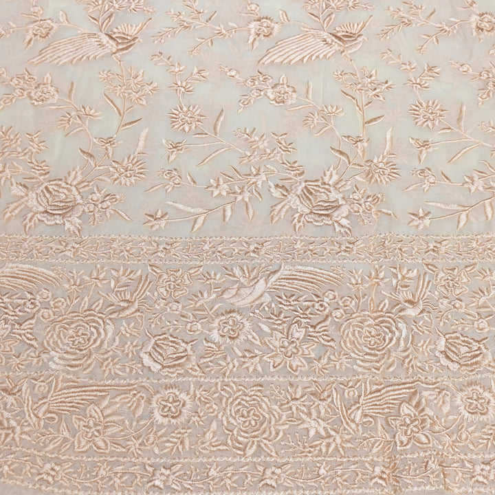 Viscose Georgette Parsi Embroidery Fabric – Elegant Designer Ethnic Fabric 00R114-11