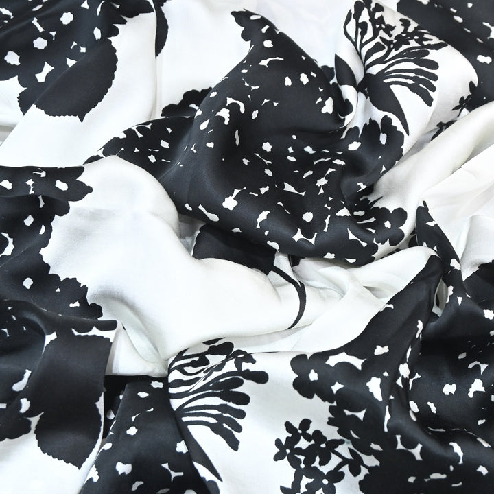 Elegant Modal Satin Digital Print Fabric 5 – Soft Luxury Designer Fabric - 001416-S8