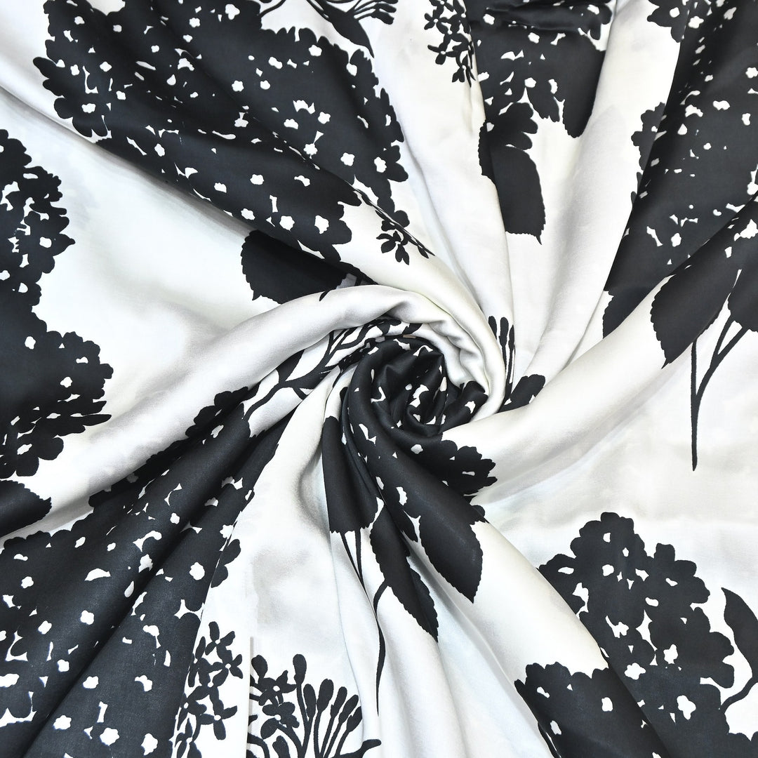Elegant Modal Satin Digital Print Fabric 5 – Soft Luxury Designer Fabric - 001416-S8