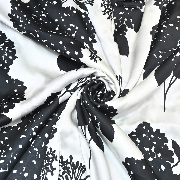 Elegant Modal Satin Digital Print Fabric 5 – Soft Luxury Designer Fabric - 001416-S8