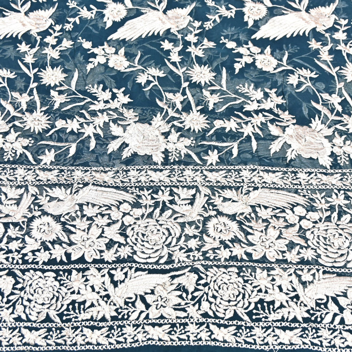 Viscose Georgette Parsi Embroidery Fabric – Elegant Designer Ethnic Fabric 00R114-16