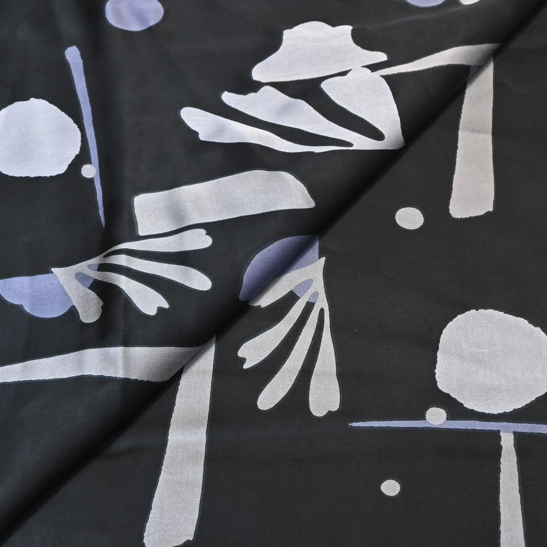 Elegant Modal Satin Digital Print Fabric 5 – Soft Luxury Designer Fabric - 001416-S7