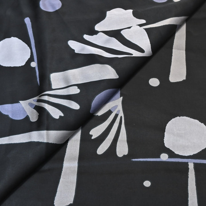 Elegant Modal Satin Digital Print Fabric 5 – Soft Luxury Designer Fabric - 001416-S7