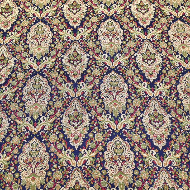 Satin Kimkhab Multi Brocade Fabric | Heavy Luxury Zari Woven Designer Fabric | RS0022-09