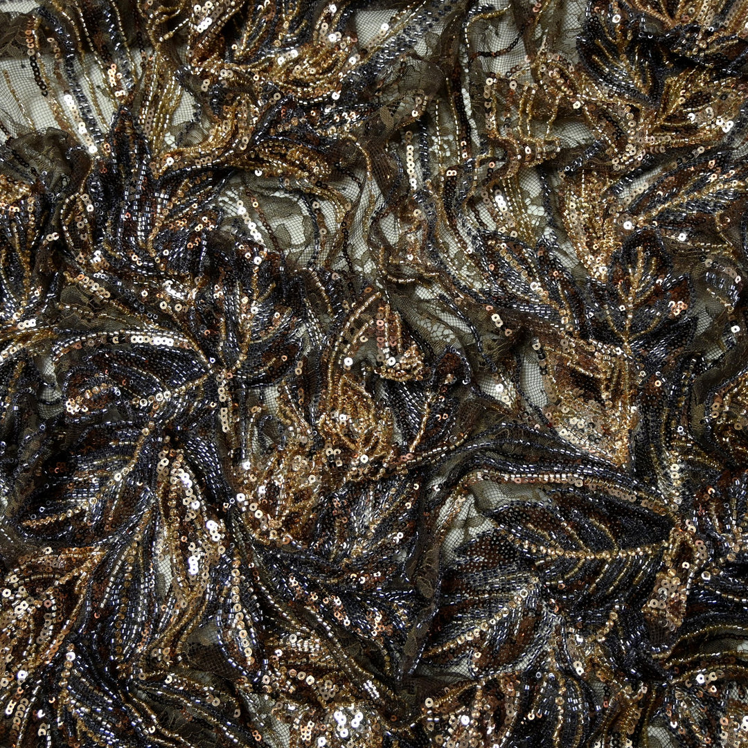 Imported Net Cut Dana With Sequins Embroidery Fabrics