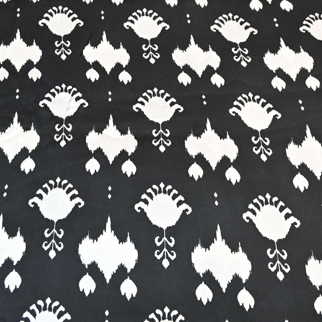 Elegant Modal Satin Digital Print Fabric 5 – Soft Luxury Designer Fabric - 001416-S9
