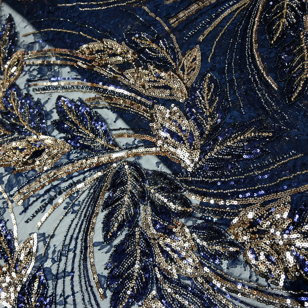 Imported Net Cut Dana With Sequins Embroidery Fabrics