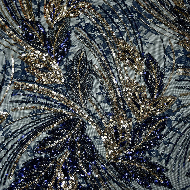 Imported Net Cut Dana With Sequins Embroidery Fabrics