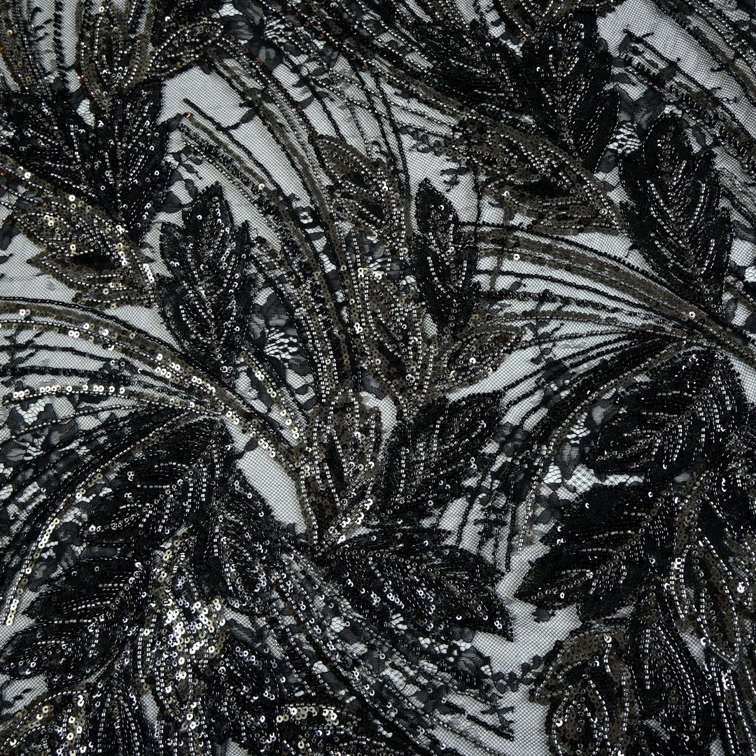 Imported Net Cut Dana With Sequins Embroidery Fabrics