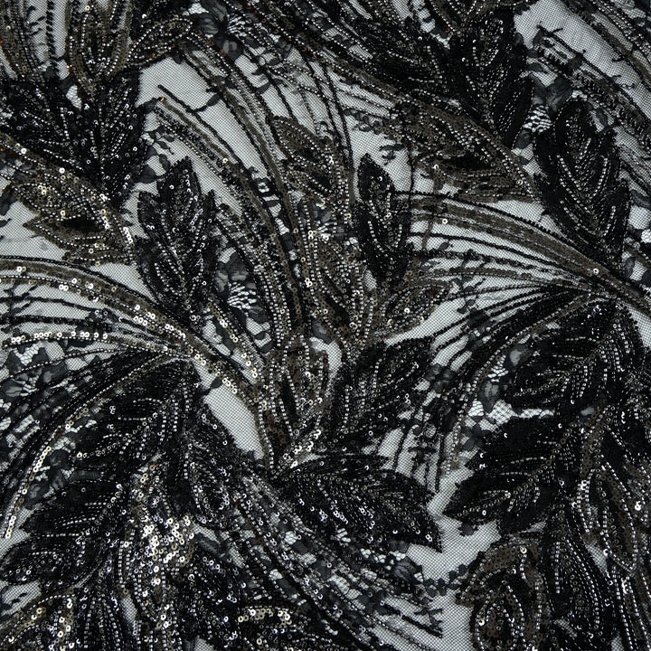 Imported Net Cut Dana With Sequins Embroidery Fabrics