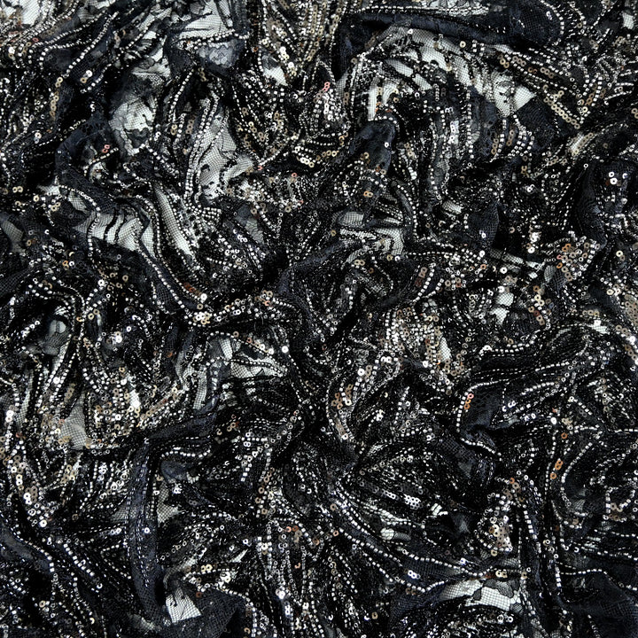 Imported Net Cut Dana With Sequins Embroidery Fabrics