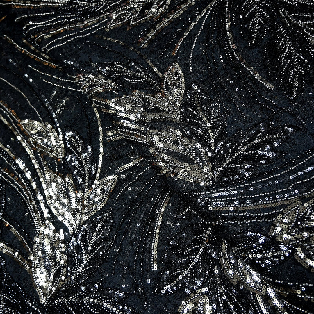 Imported Net Cut Dana With Sequins Embroidery Fabrics