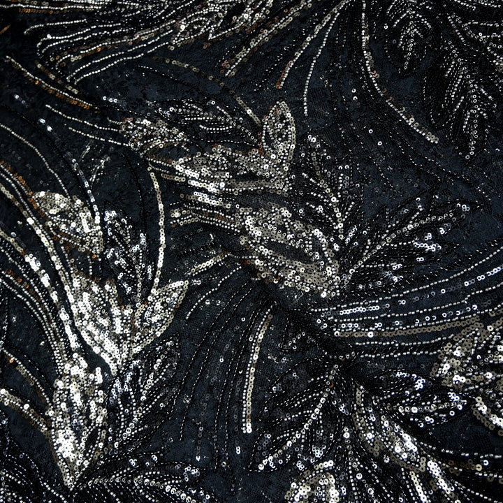 Imported Net Cut Dana With Sequins Embroidery Fabrics