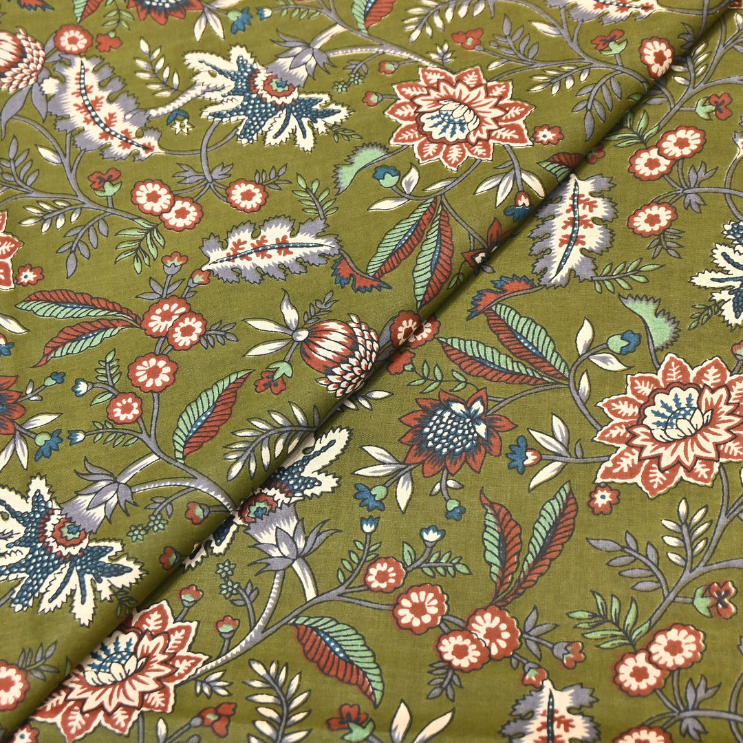 Premium Cotton Printed Fabric – Soft Breathable Designer Cotton Fabric - 000350-A11