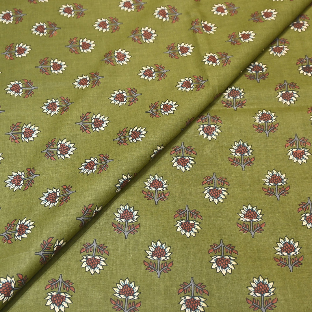 Premium Cotton Printed Fabric – Soft Breathable Designer Cotton Fabric - 000350-A12