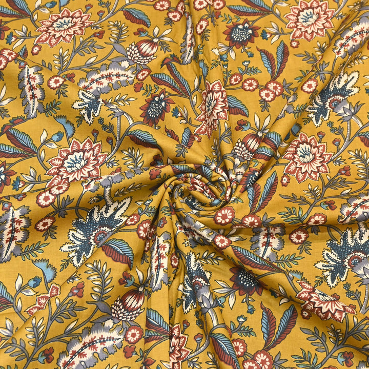 Premium Cotton Printed Fabric – Soft Breathable Designer Cotton Fabric - 000350-A9
