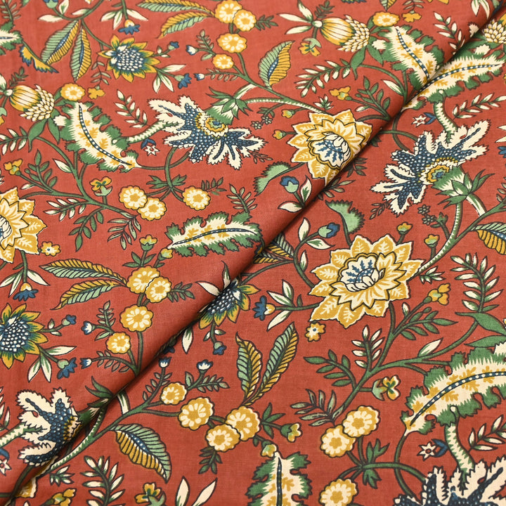 Premium Cotton Printed Fabric – Soft Breathable Designer Cotton Fabric - 000350-A7