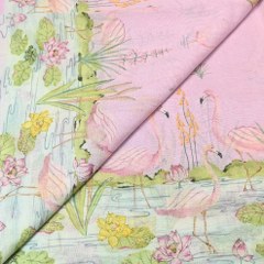 Mul Chanderi Digital Print Fabric - Soft Lightweight Designer Fabric GC0018-03