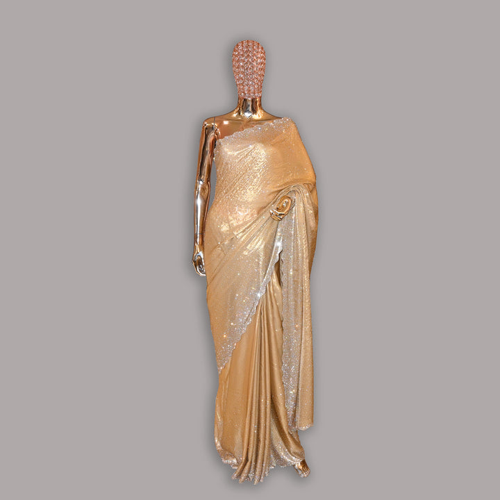 Crepe Tissue Swarovski Work Saree | JSS388-01