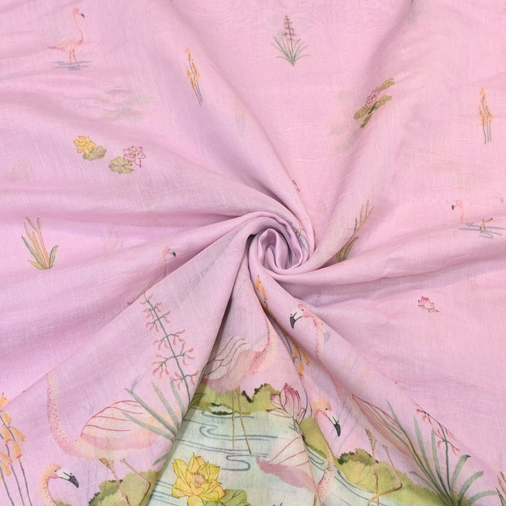 Mul Chanderi Digital Print Fabric - Soft Lightweight Designer Fabric GC0018-03