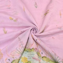 Mul Chanderi Digital Print Fabric - Soft Lightweight Designer Fabric GC0018-03