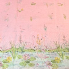 Mul Chanderi Digital Print Fabric - Soft Lightweight Designer Fabric GC0018-01