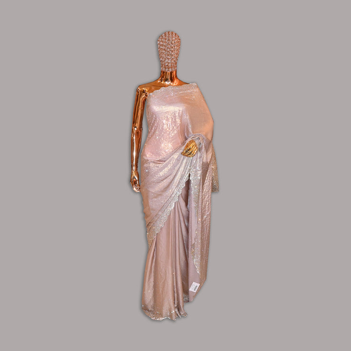 Crepe Tissue Swarovski Work Saree | JSS388-02