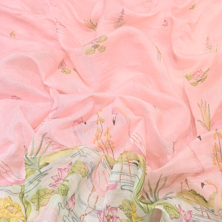Mul Chanderi Digital Print Fabric - Soft Lightweight Designer Fabric GC0018-01