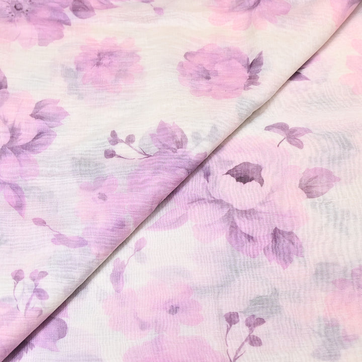 Mul Chanderi Digital Print Fabric - Soft Lightweight Designer Fabric GT0185-K7