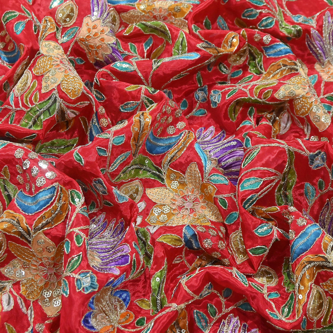 Premium Crepe Fabric With Position Print & Sequin Embroidery – FF1094-C