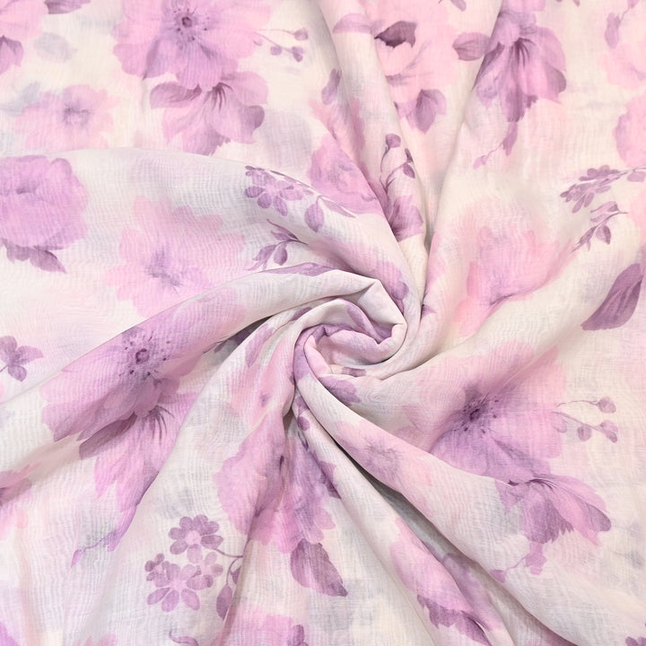 Mul Chanderi Digital Print Fabric - Soft Lightweight Designer Fabric GT0185-K7