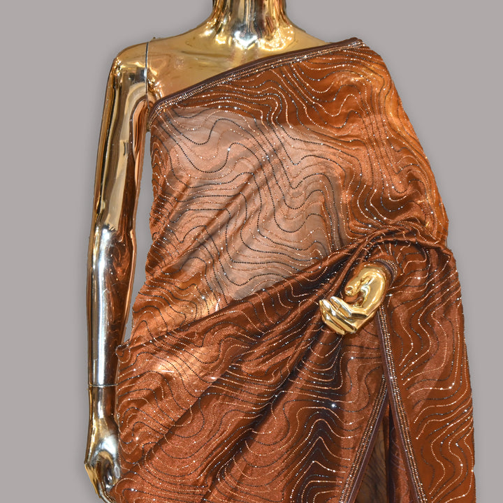 Tissue Swarovski Work Saree | JS2230-02