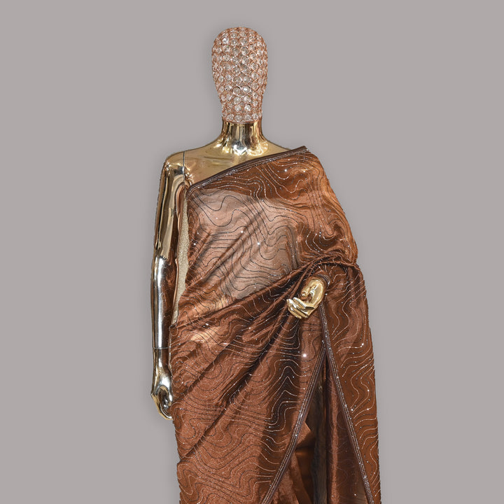 Tissue Swarovski Work Saree | JS2230-02