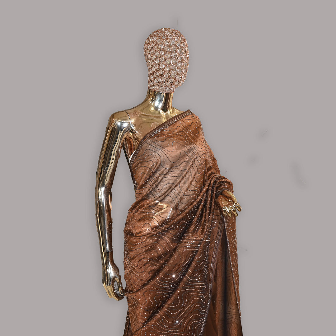 Tissue Swarovski Work Saree | JS2230-02