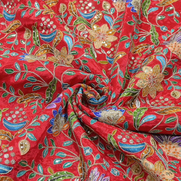 Premium Crepe Fabric With Position Print & Sequin Embroidery – FF1094-C