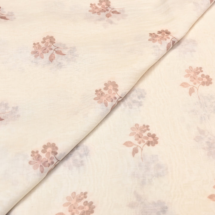 Mul Chanderi Digital Print Fabric - Soft Lightweight Designer Fabric GT0185-K4