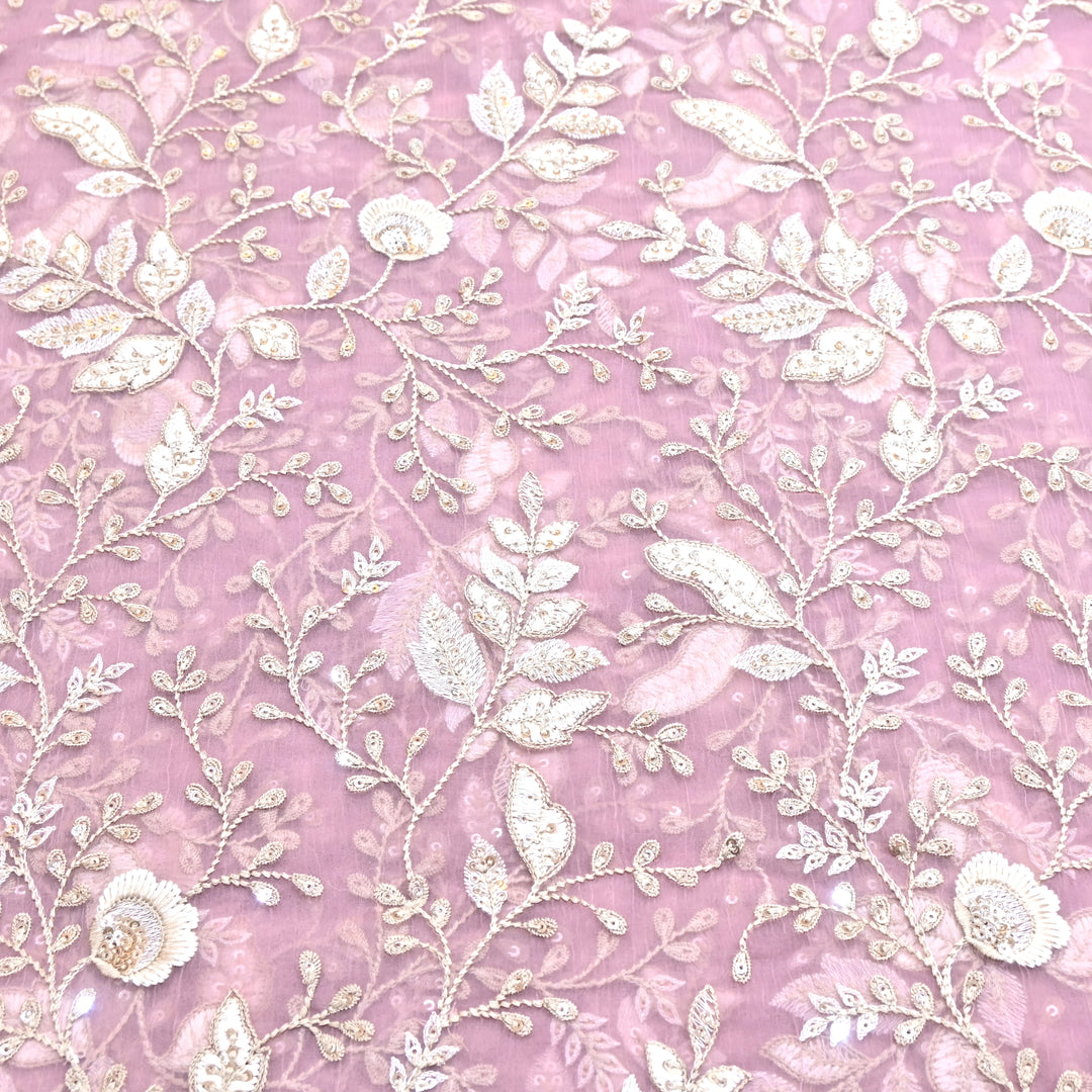 Chinon Thread & Sequins Embroidery Fabric – Soft Flowing Designer Fabric F62347-04