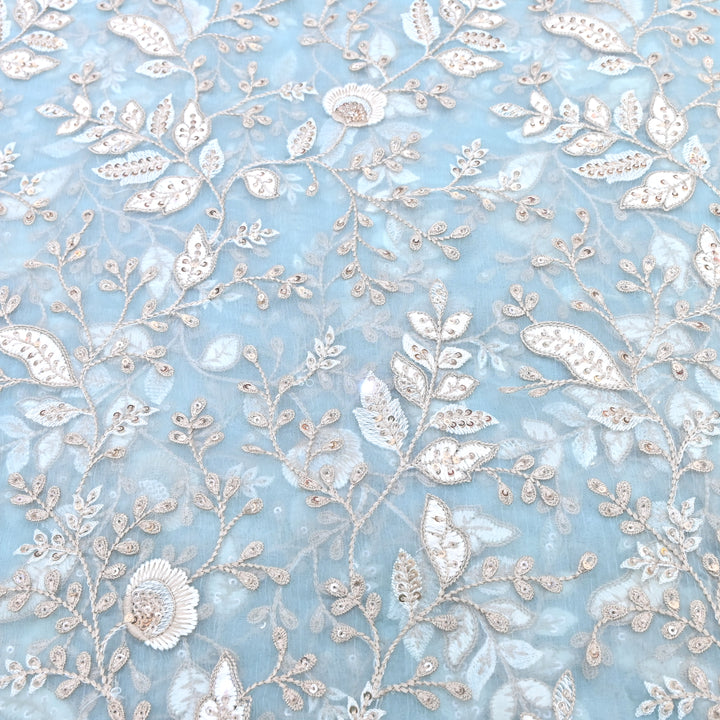 Chinon Thread & Sequins Embroidery Fabric – Soft Flowing Designer Fabric F62347-03