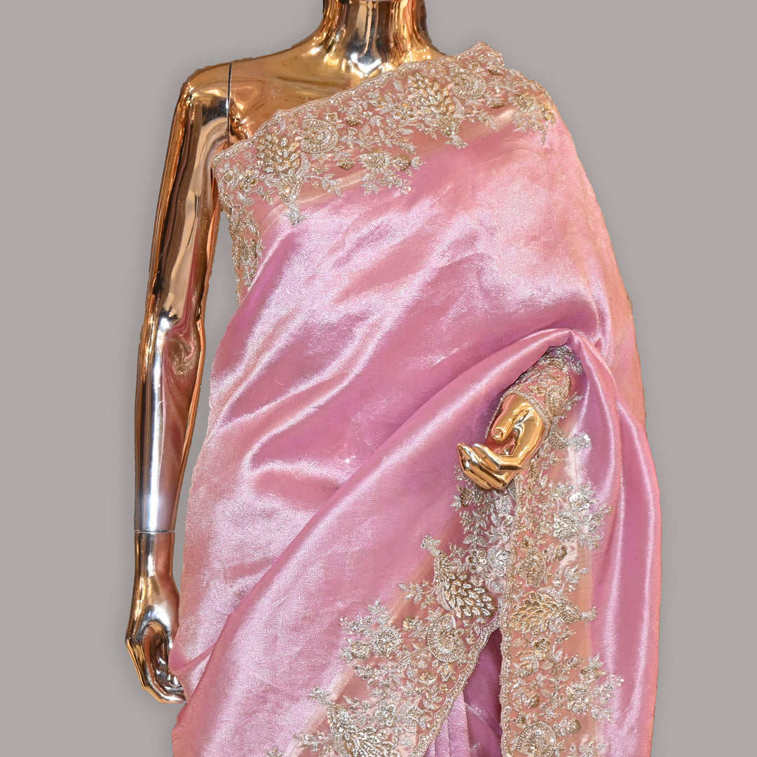 Tissue Tanchoi Zari Work Saree | JS2911-01
